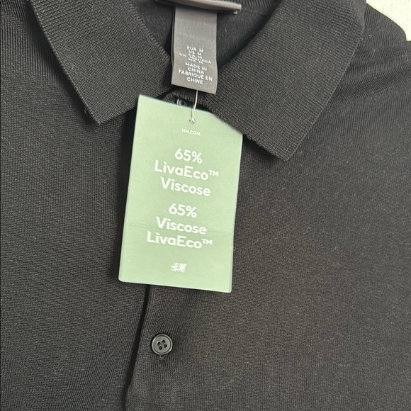 Men's Black Polo Shirt - Picture 3 of 5